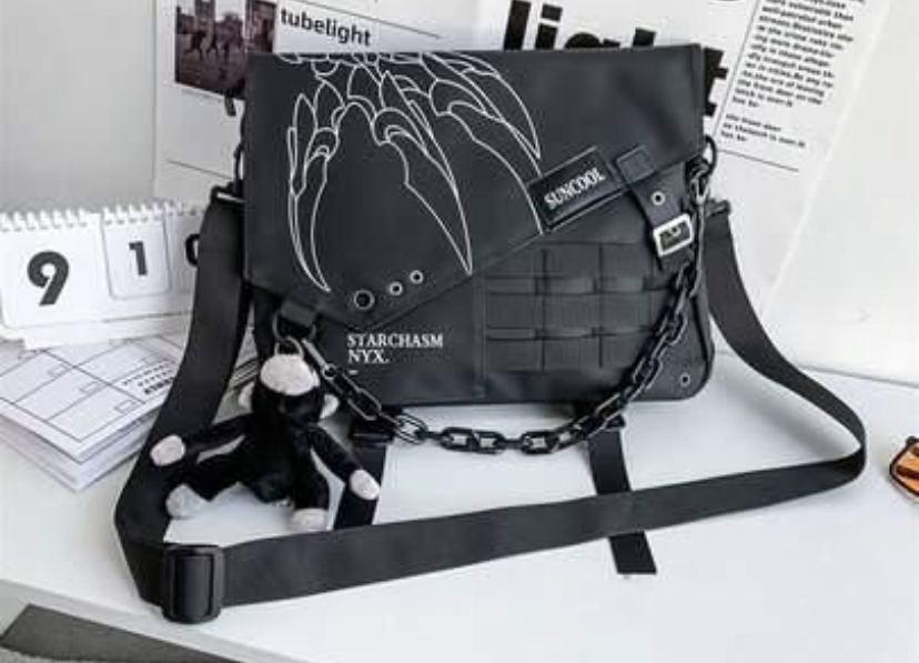 Functional Tooling Bag Japanese Harajuku Large Capacity Ins Trendy Hip-Hop Boys Outgoing Tactical Shoulder Crossbody Bag
