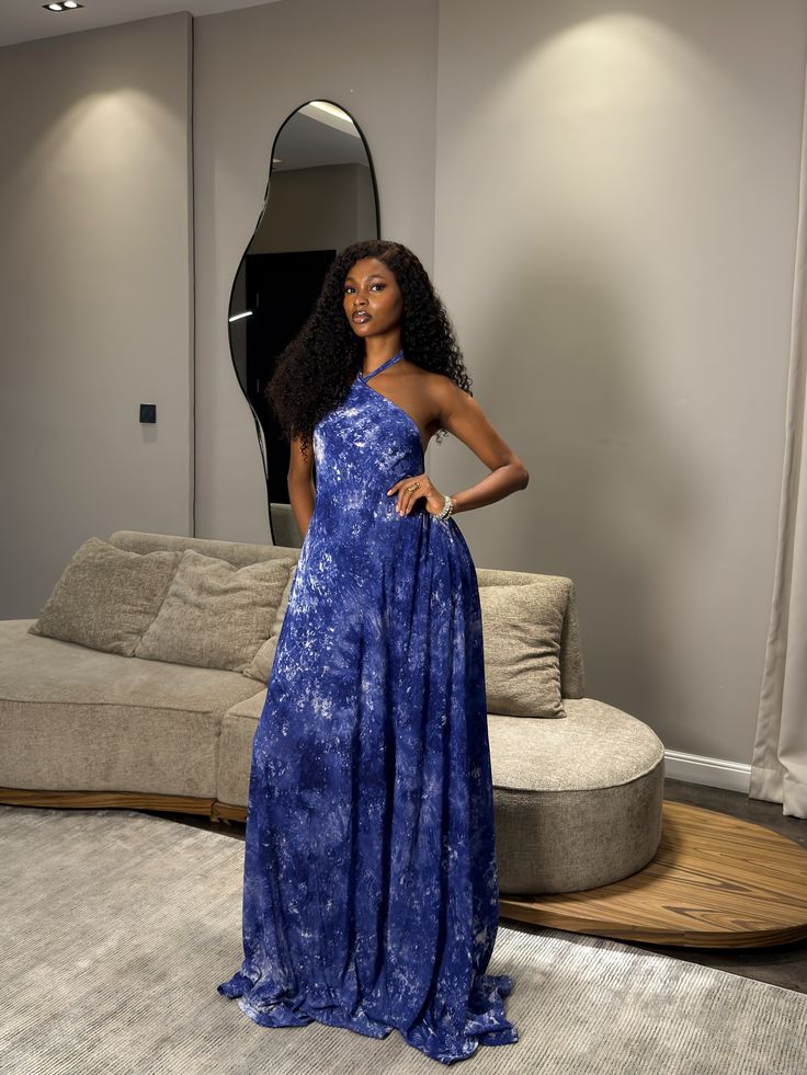 Backless Adire dress
