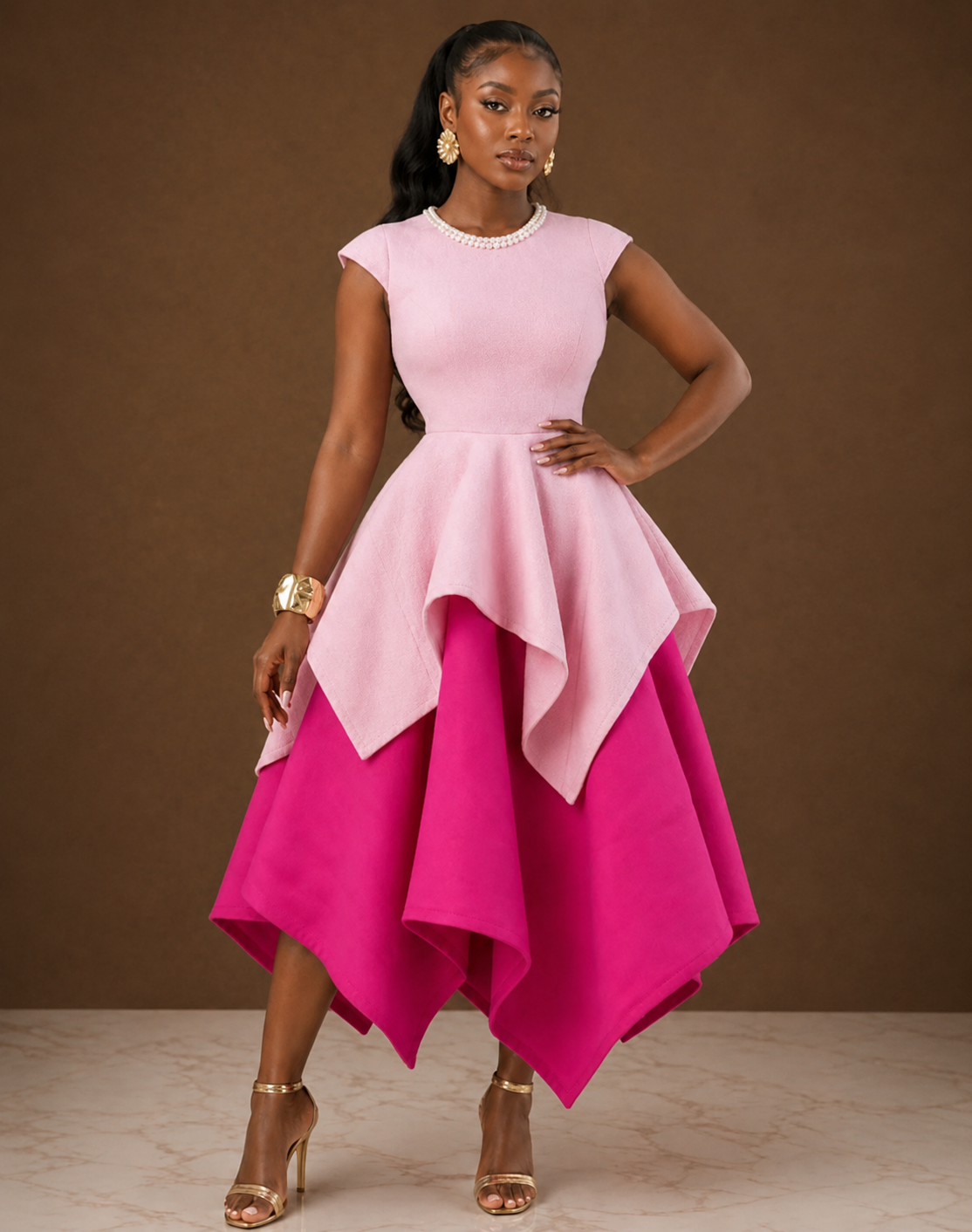 Handkerchiefs Dress (Pink)